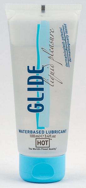 Интимная смазка на водной основе Glide - 100 мл. - HOT - купить с доставкой в Новошахтинске
