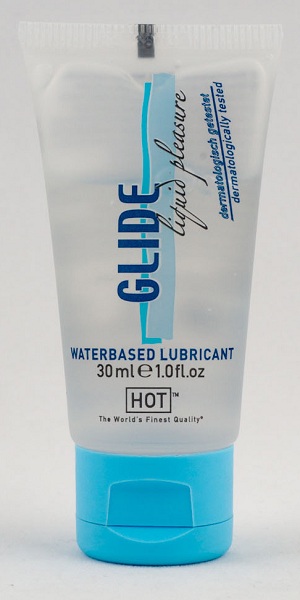 Интимная смазка на водной основе Glide - 30 мл. - HOT - купить с доставкой в Новошахтинске