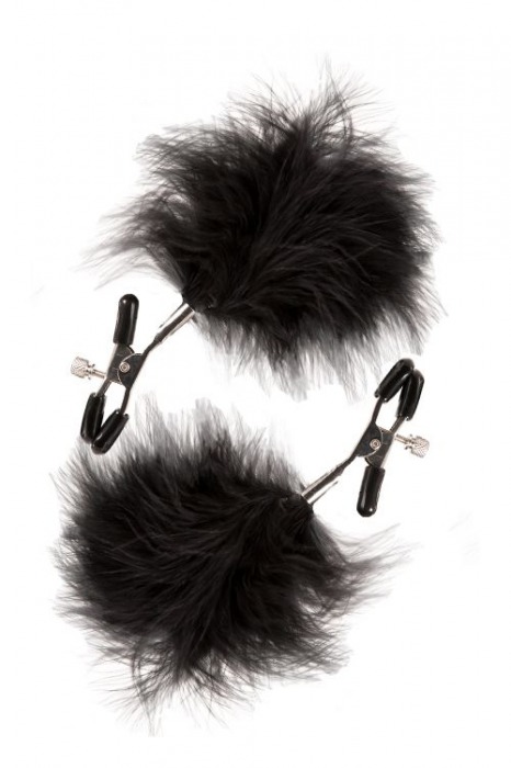 Зажимы для сосков с пухом FEATHERED NIPPLE CLAMPS - Blush Novelties - купить с доставкой в Новошахтинске