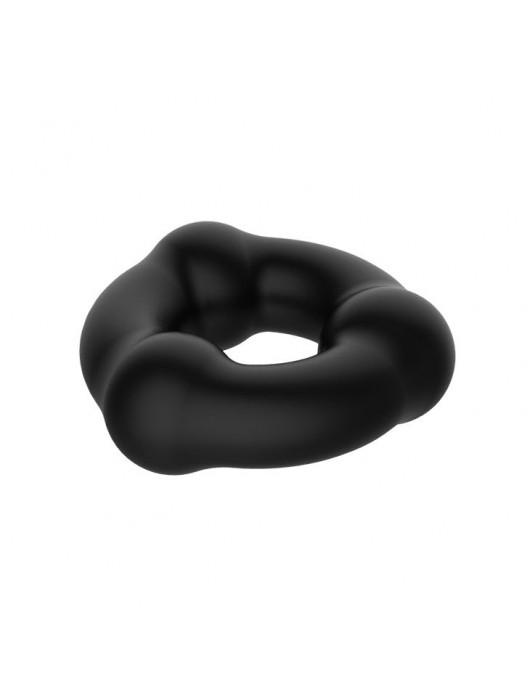 Черное эрекционное кольцо с 3 шариками - Baile - в Новошахтинске купить с доставкой