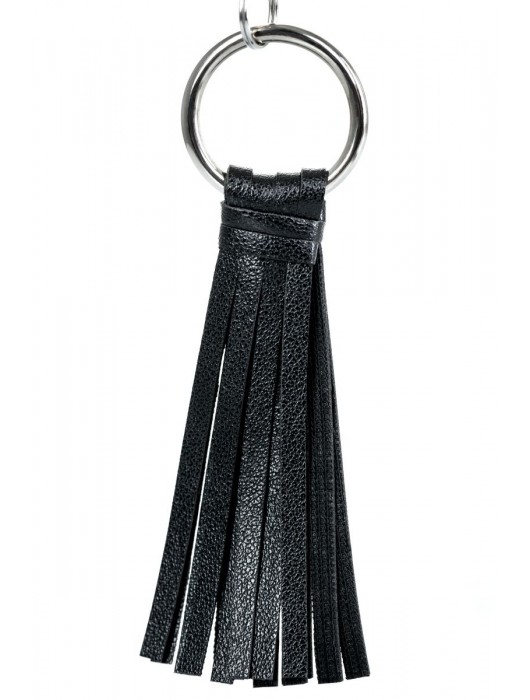 Черно-серебристые зажимы для сосков Theatre с кисточками - ToyFa - купить с доставкой в Новошахтинске