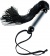 Черный мини-флоггер с резиновыми хвостами - 26 см. - ToyFa - купить с доставкой в Новошахтинске