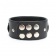 Черный кожаный ошейник с короткими шипами - БДСМ Арсенал - купить с доставкой в Новошахтинске