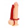 Красная насадка на пенис для двойного проникновения - 19 см. - ToyFa купить в Новошахтинске с доставкой в Orgasmix.ru Красная насадка на пенис для двойного проникновения - 19 см. - ToyFa - купить с доставкой в Новошахтинске