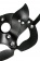 Черная кожаная рельефная маска кошки - Pecado - купить с доставкой в Новошахтинске