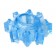 Голубая гелевая насадка-звезда - Toyfa Basic - в Новошахтинске купить с доставкой