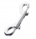 Серебристый двухсторонний карабин TOYFA Metal - ToyFa - купить с доставкой в Новошахтинске Серебристый двухсторонний карабин TOYFA Metal - ToyFa - купить с доставкой в Новошахтинске